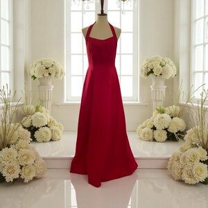 Mori Lee Red Gown Size 11/12 Embroidery Trim